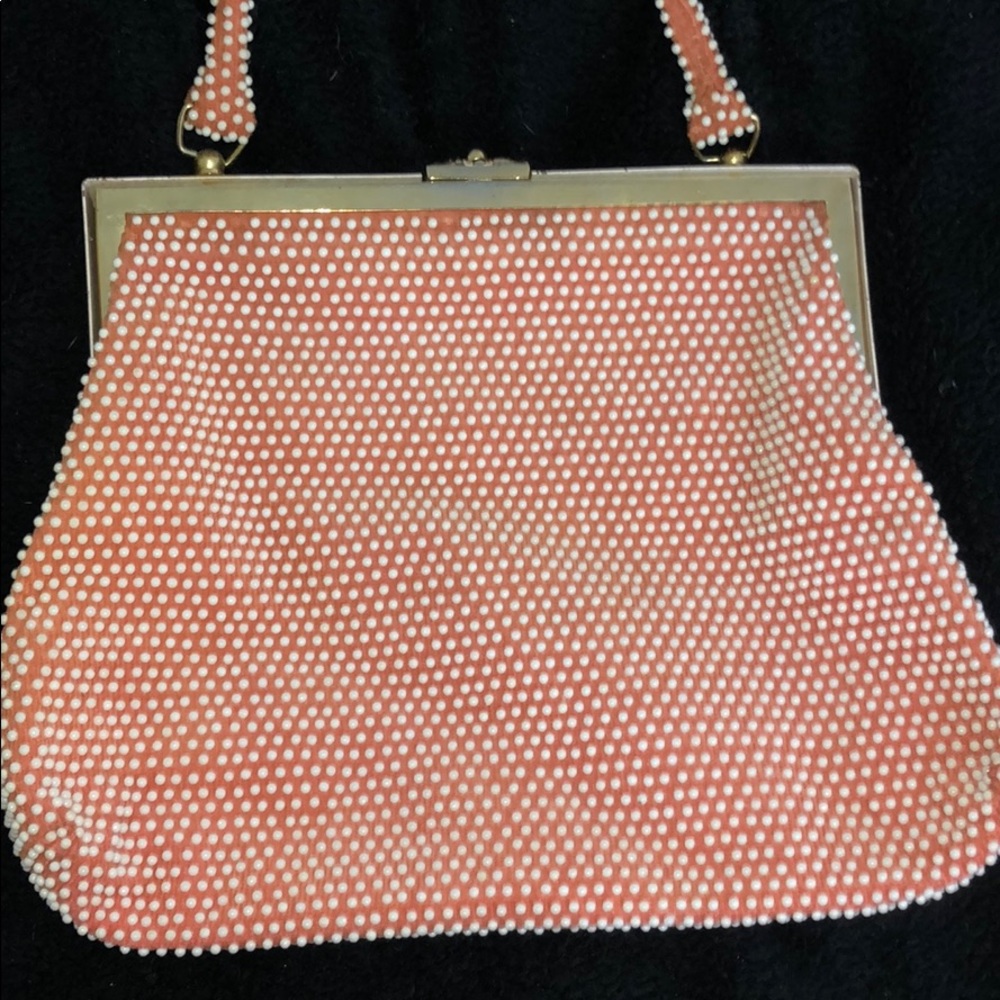 Vintage beaded handbag purse 50s retro pinup kisslock antique - Picture 2 of 7